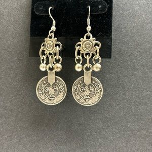 Chanour Coin Pewter Earrings